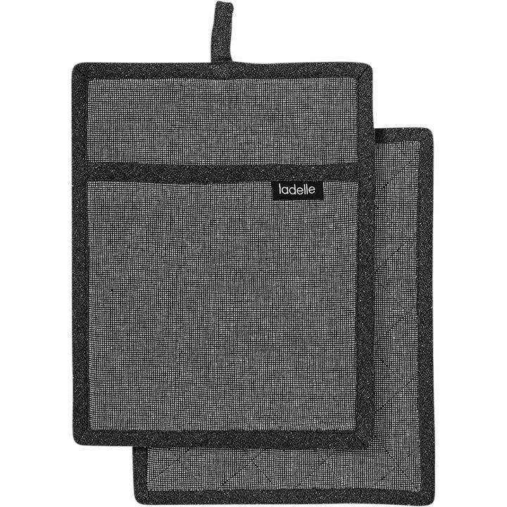 Image du produit Ladelle Lot de 2 maniques recyclées Eco Anthracite 19 x 24 cm (Coton recyclé & polyester)
