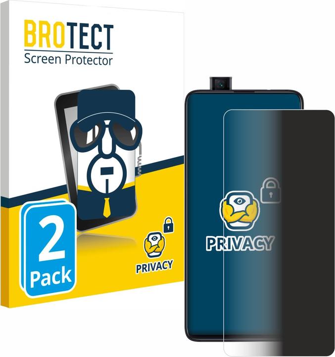 Produktbild BROTECT Sichtschutzfolie Anti-Spy Privacy Folie Blaulicht-Schutz (2 Stk., Xiaomi Mi 9T)
