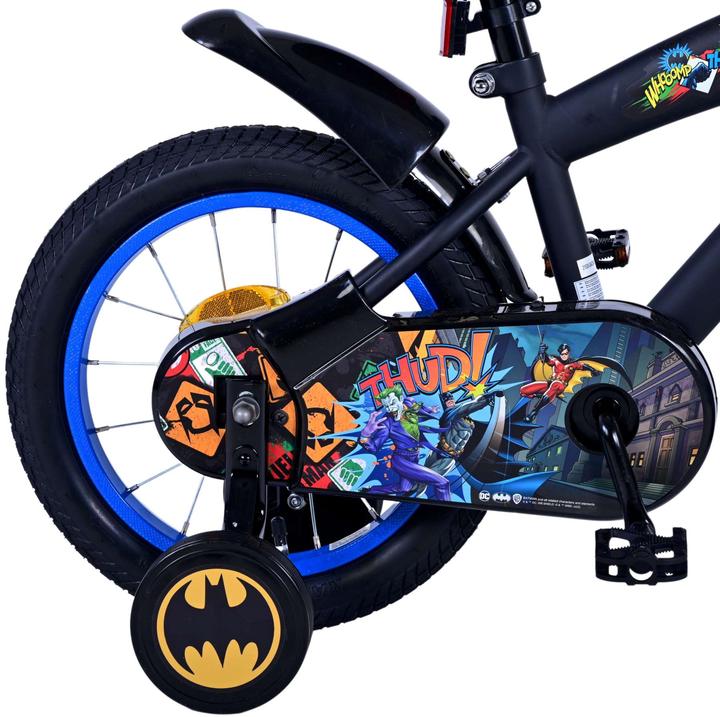 Image du produit Batman Vélo enfant 14 pouces de Volare - Noir, Léger, avec roues de support (14")