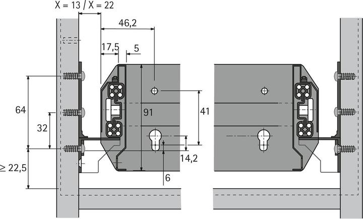 Image du produit Hettich Quadro Duplex 60