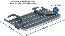 Image du produit Wenko Wäscheständer und Ablage 2in1 Gesamttrockenlänge: 3 m