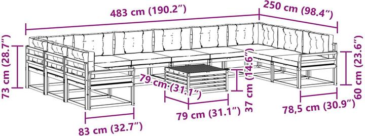 Produktbild vidaXL Outdoor-Sofa
