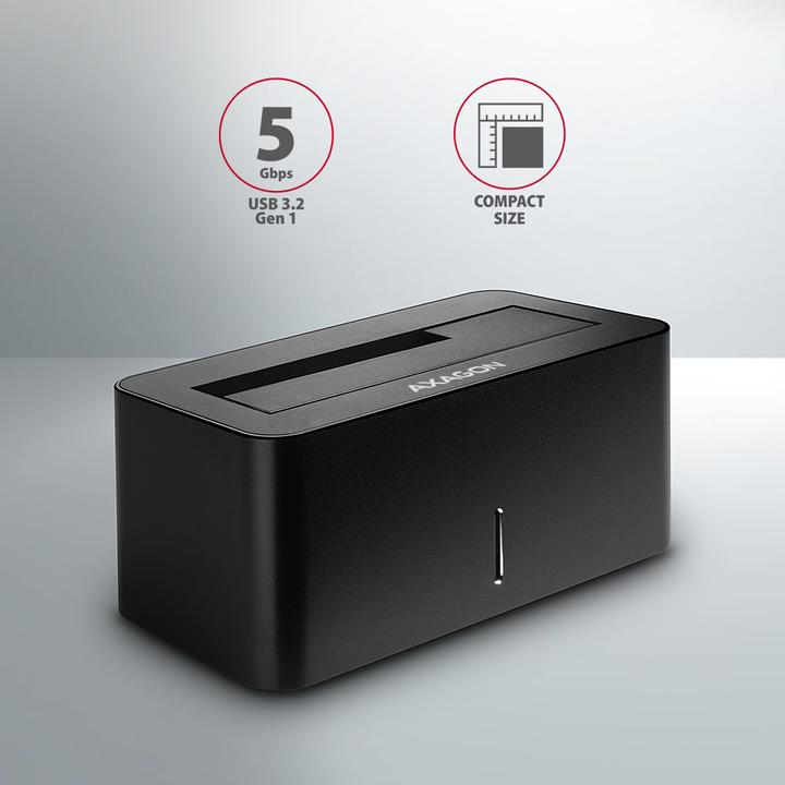Actual product image Axagon ADSA-SN Storage Drive Docking Station USB 3.2 Gen 1 (3.1 Gen 1) Type-A Black (3.5", 2.5")