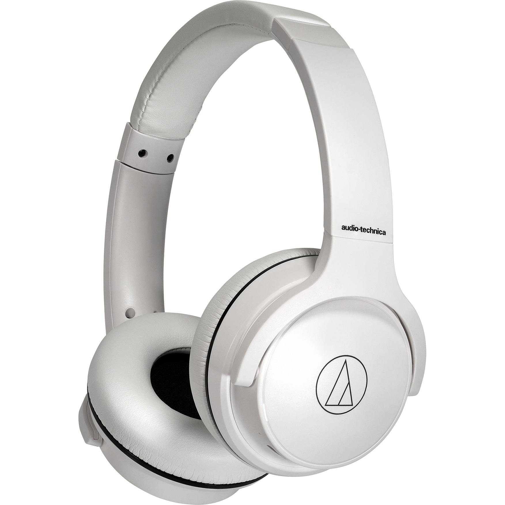 Audio-Technica ATH-S220BTWH (Nessuna cancellazione del rumore, 60 h, Cablato, Senza fili), Cuffie, Bianco