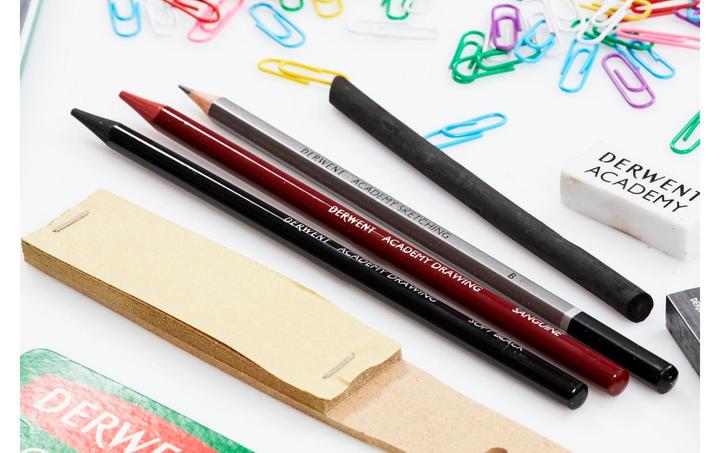 Actual product image Derwent Graphite pencil Sketching Set 6 pieces (2B, 4B, 6B, B, H, HB, 6x)