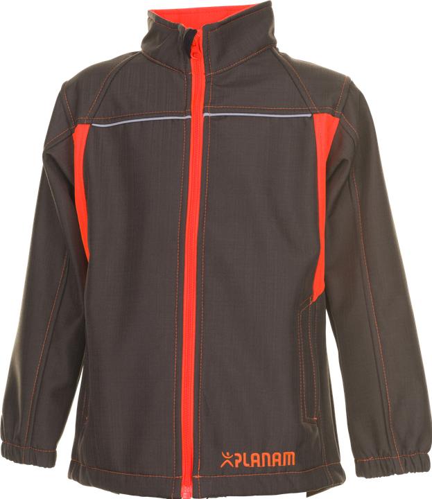 Actual product image Planam Junior softshell jacket olive/orange 146/152 (146)