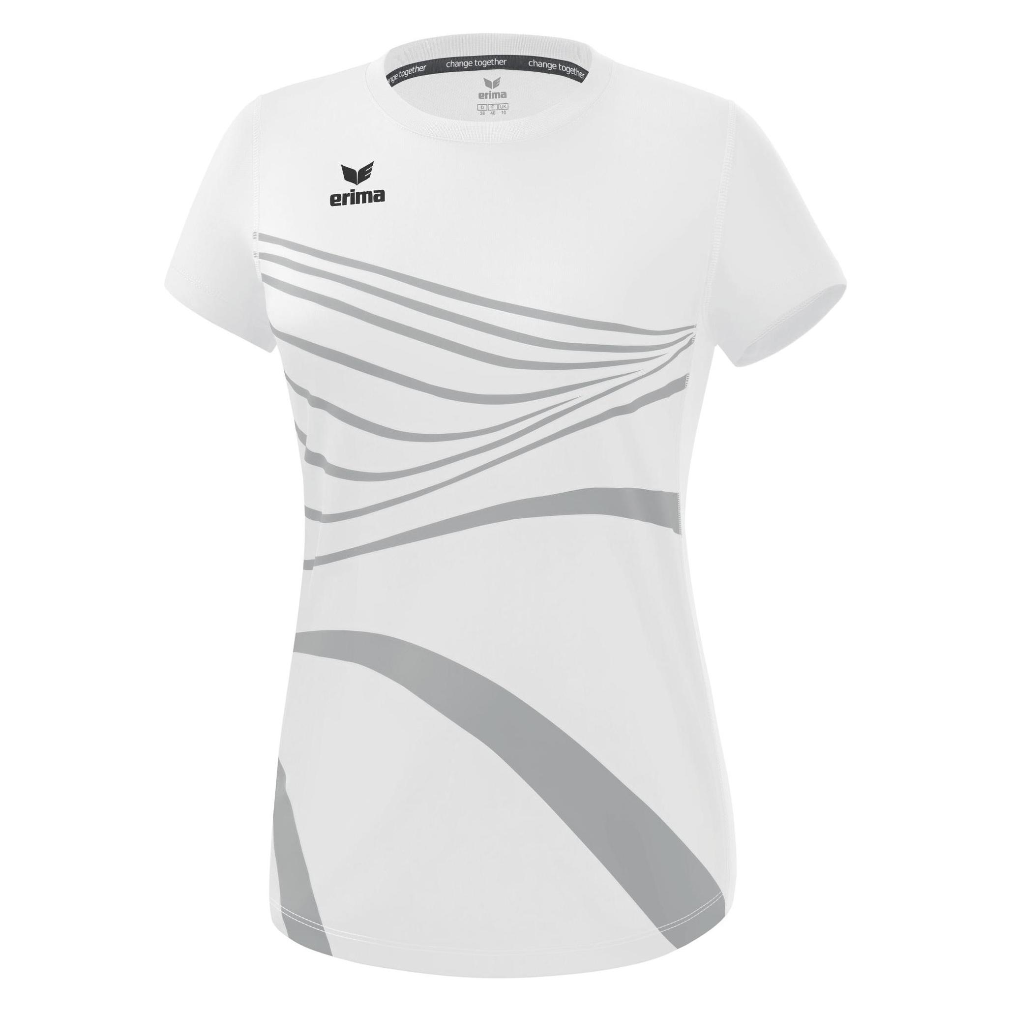 Erima, Damen, Sportshirt, Racing T-Shirt (40), Weiss, 40
