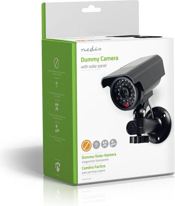 Image du produit Nedis Caméra de surveillance factice | Sphère | IP44 | Alimentation par batterie / alimentation solaire |