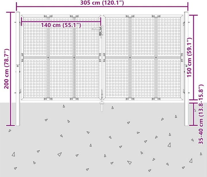 Produktbild vidaXL Gartentor