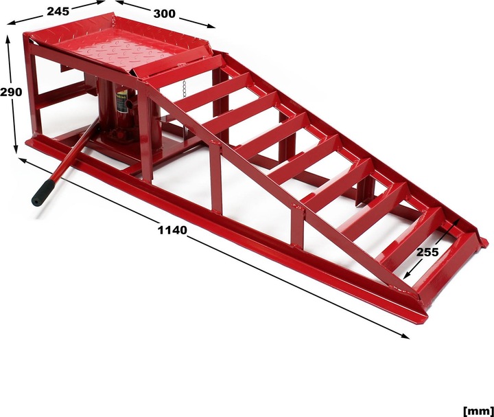 Produktbild Wiltec Auffahrrampe hydraulischer Wagenheber 2000kg höhenverstellbar Reifenbreite 225mm