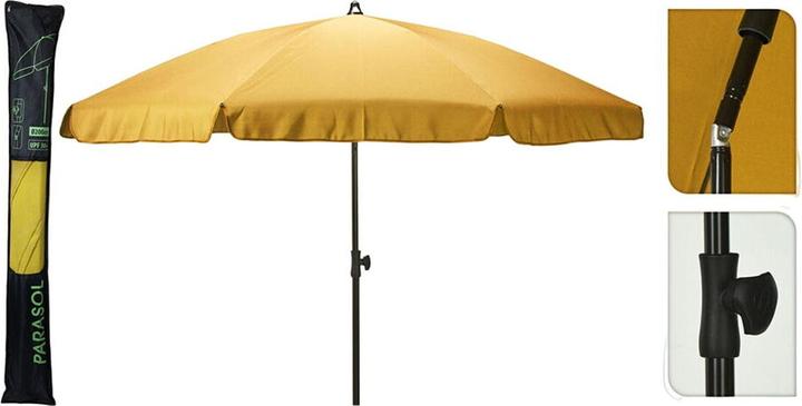 ProGarden Ombrellone da giardino inclinabile da 200 cm, giallo