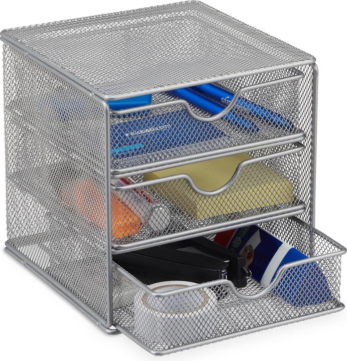 Relaxdays Organizer scrivania 3 scomparti