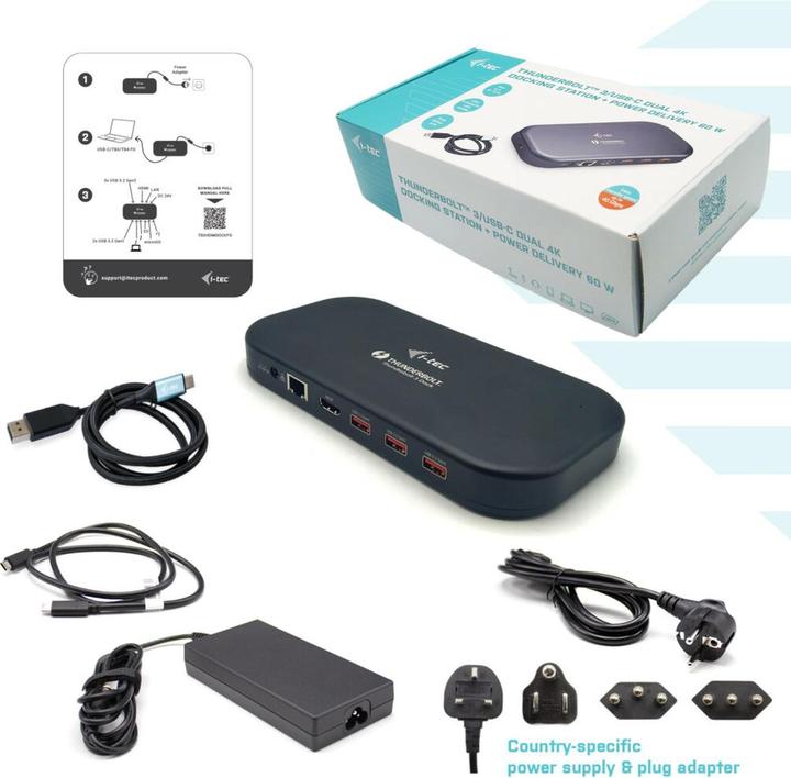 Produktbild i-tec Thunderbolt 3 Dual Docking Station (Thunderbolt, 3.20 Ports)