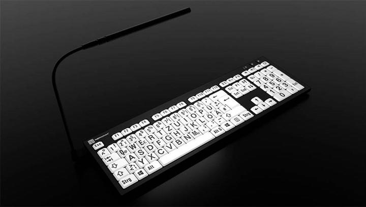 Actual product image Logickeyboard XL Print NERO (DE, Cable)