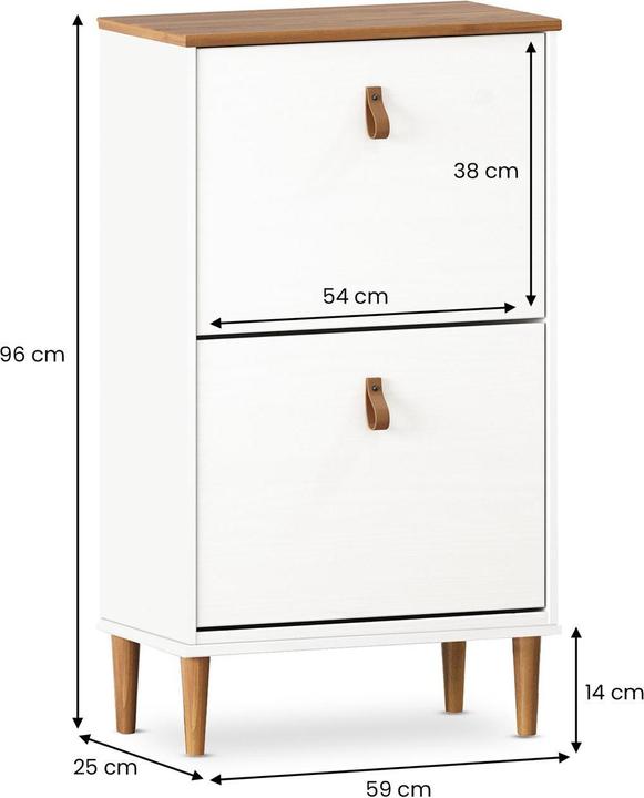 Produktbild IDIMEX Schuhkipper MIKKA mit 2 Klappen – Eichefarben