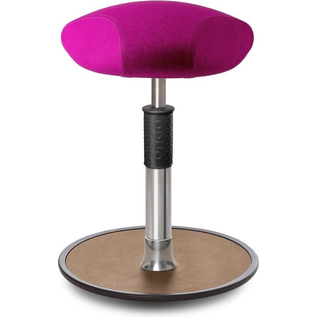 Ongo, Bürostuhl, Sitz- Stehhocker Free Regular Triangel kvadrat Divina Mel. Pink Chrom /Natur