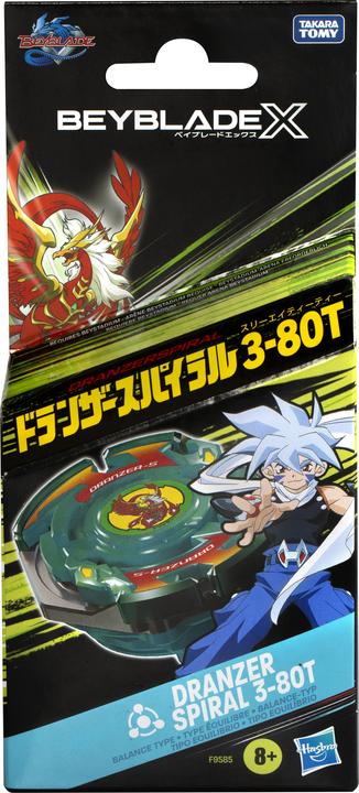 Actual product image Hasbro Beyblade X Dranzer Spiral 3-80T (German, English, French, Italian, Swiss German)