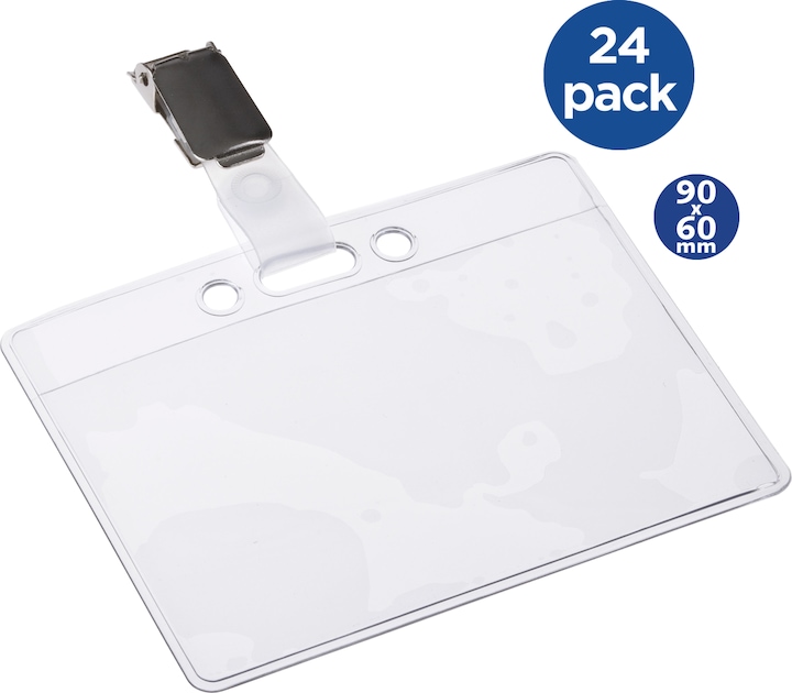 Immagine prodotto Europel Etichetta portanome, aperta in alto, con clip, 60 x 90 mm