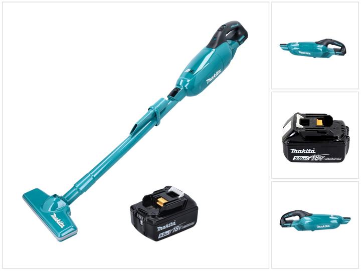 Makita DCL 280 FT1 Aspirateur sans fil 18 V Brushless + 1x batterie 5,0 Ah - sans chargeur