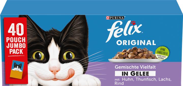 Produktbild Felix Original Mixed Selection in Gelee (Adult, 40 Stk., 3400 g)