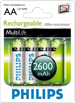 Immagine prodotto Philips Ricaricabile (4 pz., AA, 2600 mAh)