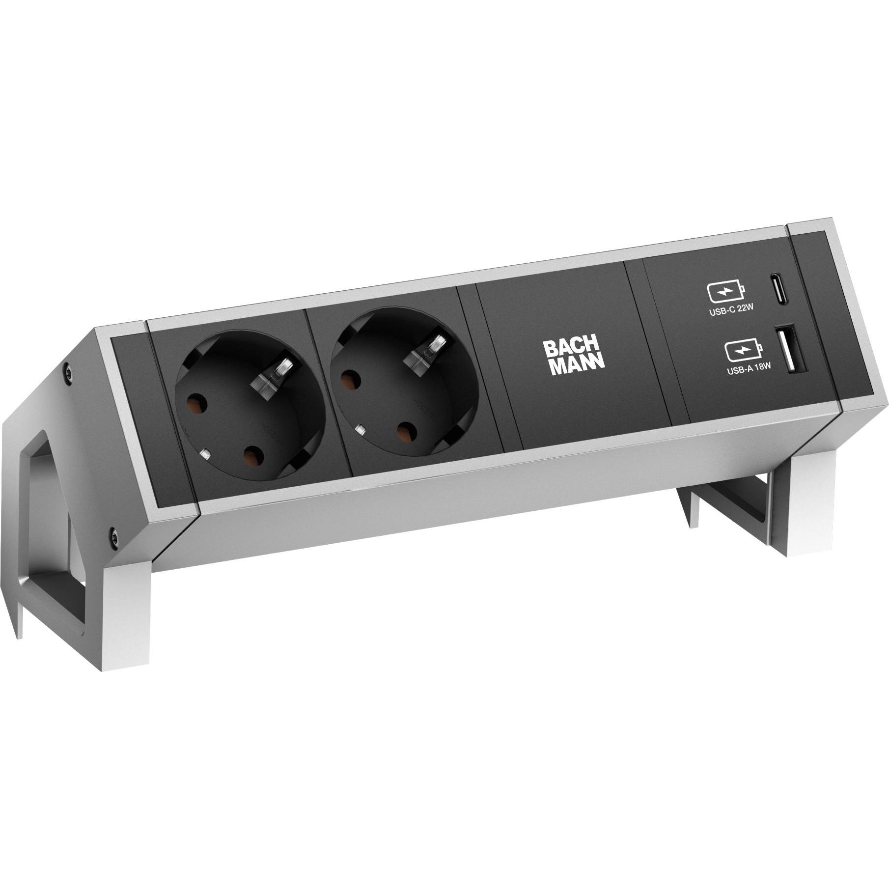 Bachmann, Steckdosenleiste, DESK2 (3 x, CEE 7/3, 0.20 m)