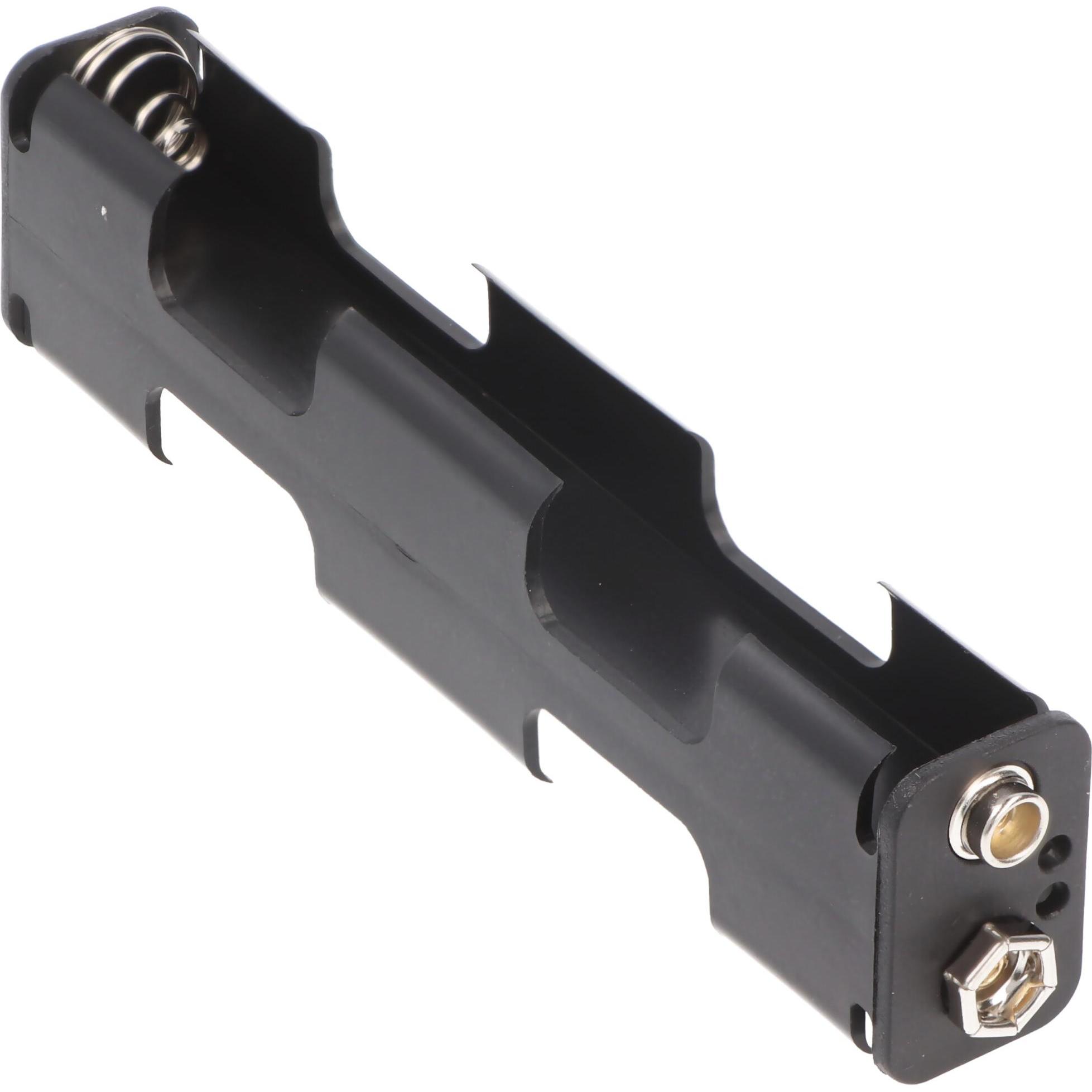 Goobay Batteriehalter für 4x Mignon mit Druckknopf, Batterie Zubehör
