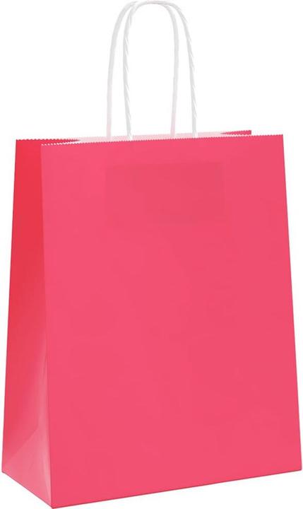 Actual product image VidaXL Kraft paper bags 50 pcs. with handle Pink 18x8x22 cm paper bag (Gift bag, 50 x)