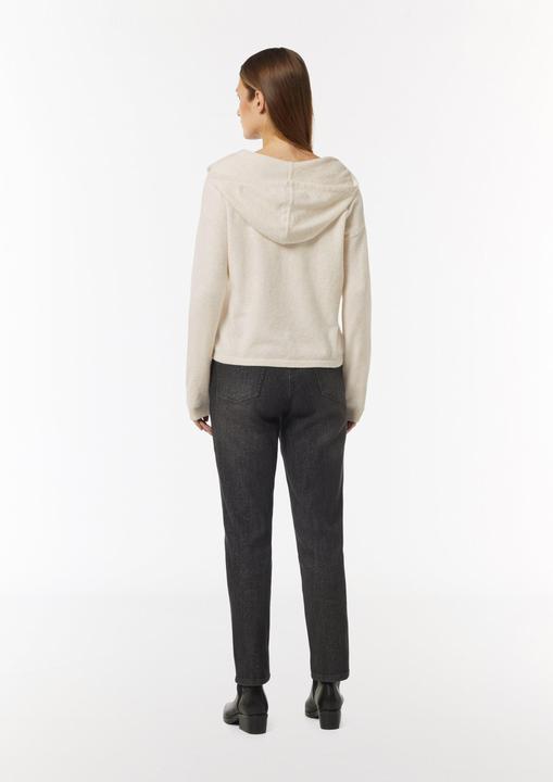 Produktbild Comma Strickpullover Kurzer Feinstrick-Pullover mit Kapuze (34)