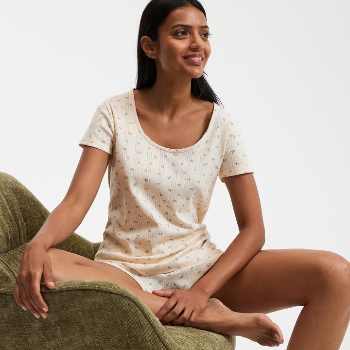 Produktbild La Redoute Collections Kurzpyjama aus Pointelle-Strick (XL)