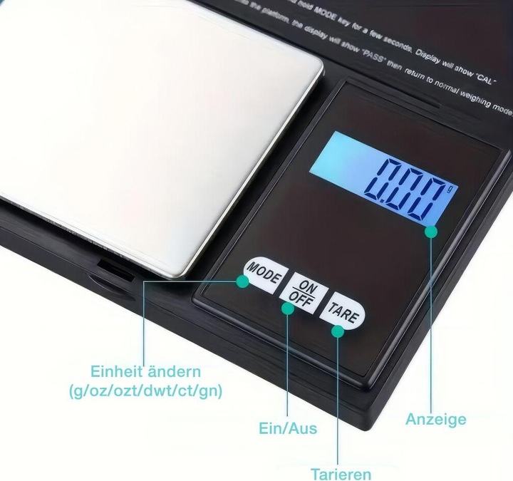 Actual product image AAi Mobile Digital mini pocket scale MD-C