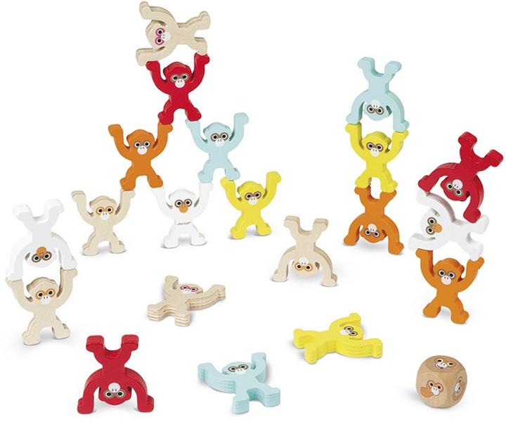 Actual product image Janod Game Monkey Pyramid (German, French, Swiss German, Italian, English)