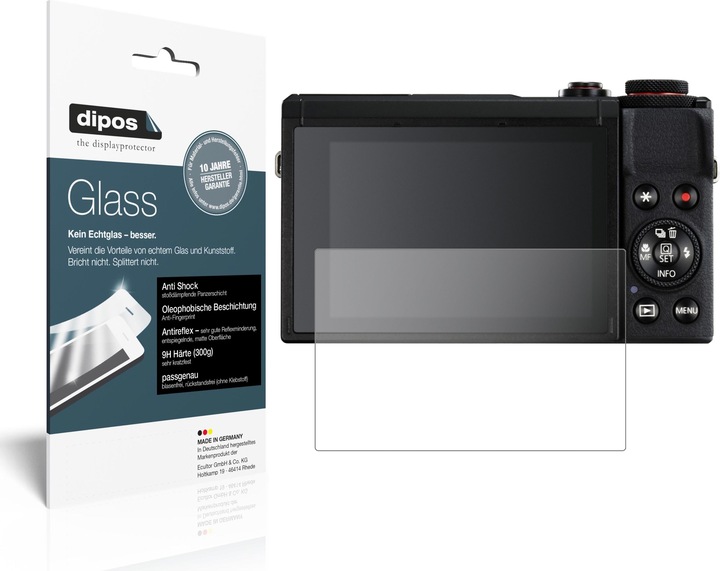 Dipos Displayschutz Anti-Shock (Displayschutz, PowerShot G7X Mark III)