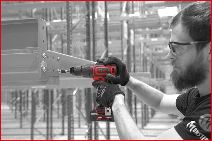 Produktbild KS Tools eMONSTER Brushless-Akku-Schlag-Bohr-Schrauber-Satz, 4-tlg | 18 Volt, 2 Akkus und Ladegerät