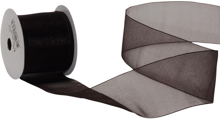 Actual product image Spyk Tape Cubino Organsa 2682.725 40mmx3m black (Gift ribbon, 1 x)
