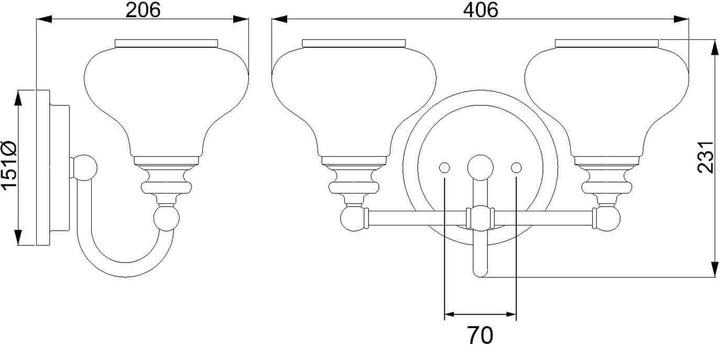 Nährwerte und Zutaten Elstead Lighting Ainsley LED Wandleuchte G9 2-fach Poliertes Chrom IP44 (640 lm, G9)