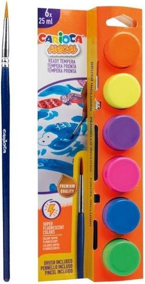 Teka Neon-Plakatfarben 6 Farben (25 ml)