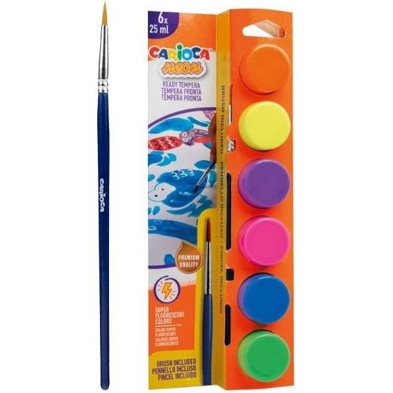 Teka Neon-Plakatfarben 6 Farben (Neonfarben, 25 ml) (47993085)