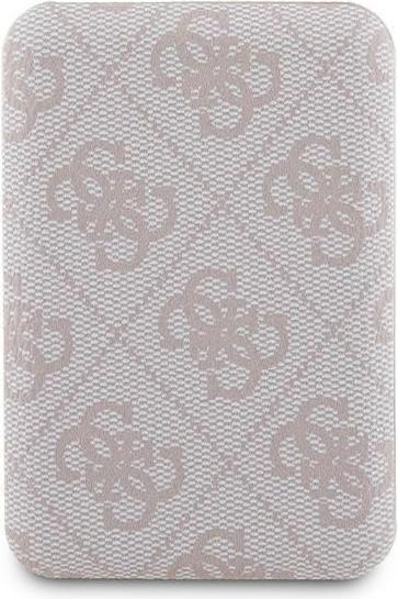 Image du produit Guess Powerbank indukcyjny 15W GUPB5FP4EMGP 5000mAh różowy/pink 4G Leather Metal Logo MagSafe (5000 mAh, 15 W)