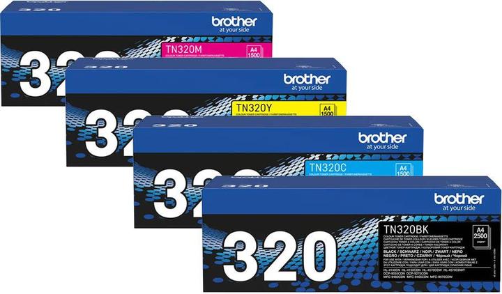 Produktbild Brother Original Toner SET TN320/TN-320 Set mit allen vier Farben (M, C, Y, BK)