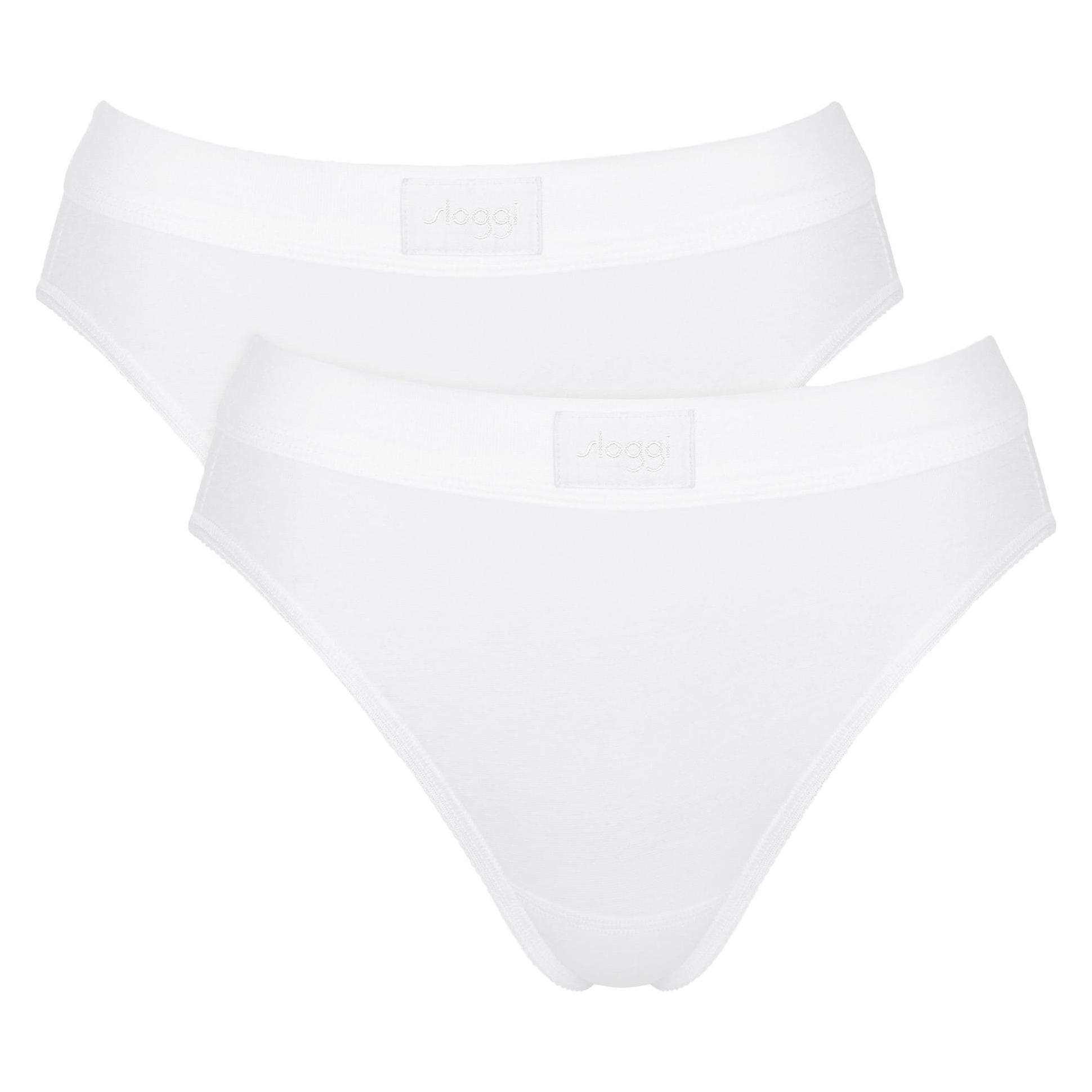 Sloggi, Damen, Unterhosen, Slip Casual Bequem Sitzend Double Comfort Tai 2P, Weiss, (46, 2er Pack)