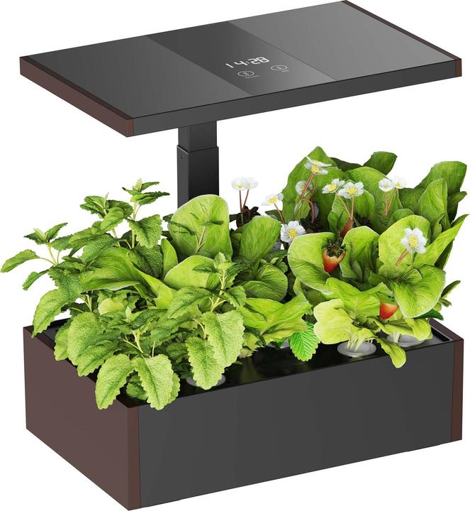 Produktbild Wiltec Indoor Gartensystem braun Kräutergarten Mini Garten für drinnen LED