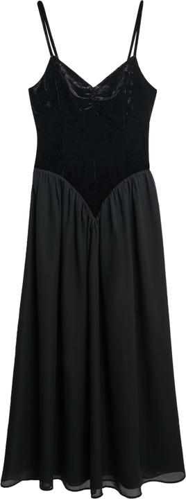 Superdry Damen Midikleid mit Korsett aus Samt (S)