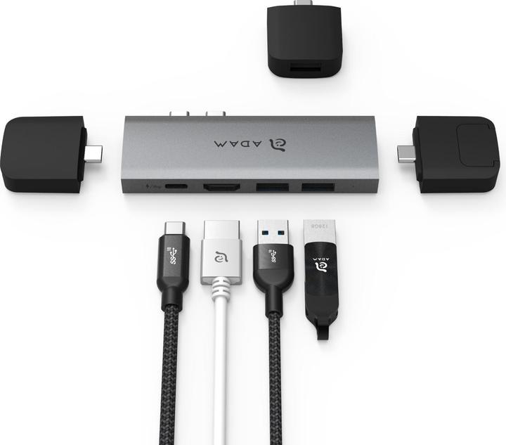 Produktbild Adam Elements CASA HUB 10E | Grau | 10 Port USB-C/Thunderbolt Hub (USB-C, 10 Ports)