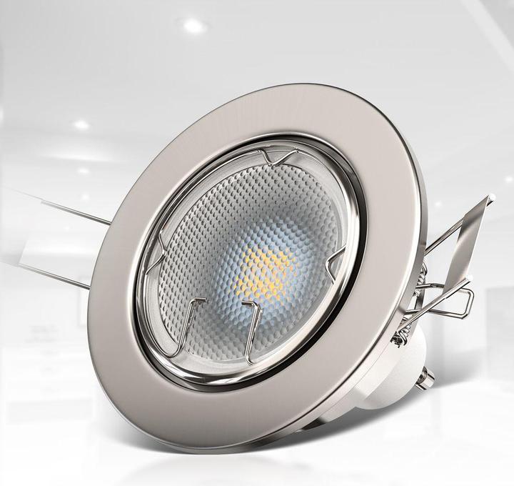Produktbild B.K.Licht LED Einbauleuchten-Set, matt-nickel, 10xLED/GU10/5W (400 lm, GU10)
