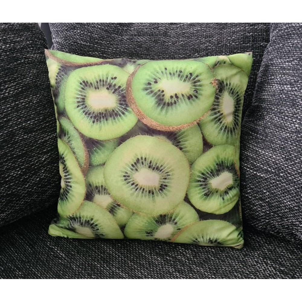 Thumbnail - Tinisu, Dekokissen, Natur/Frucht Kissenbezug: Kiwi - 40cm x 40cm (40 x 40 cm)