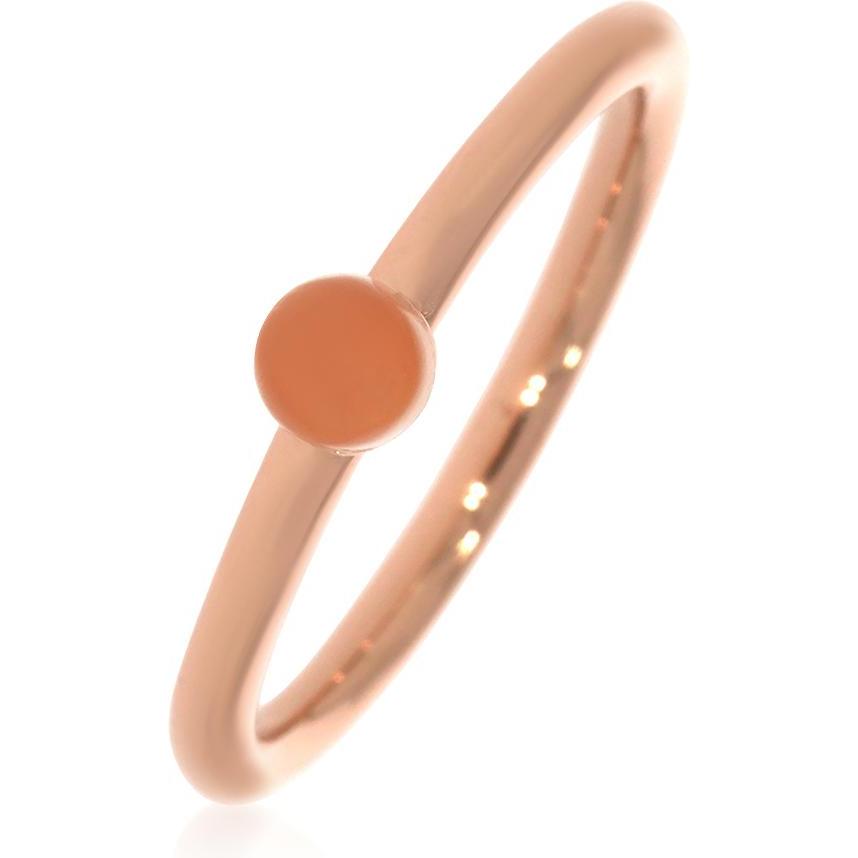 Thumbnail - Xen, Ring, Ring mit 4 mm Peach Mondstein ca. 0,30 ct. rosèvergoldet, (52, 925 Silber)