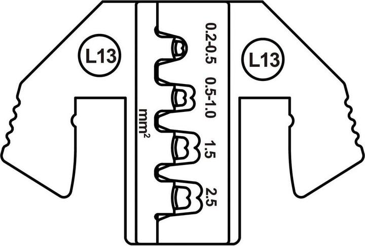 Produktbild Toolcraft TO-9616539 Crimpeinsatz SPT Buchsenkontakt 0.2 bis 2.5 mm² Passend