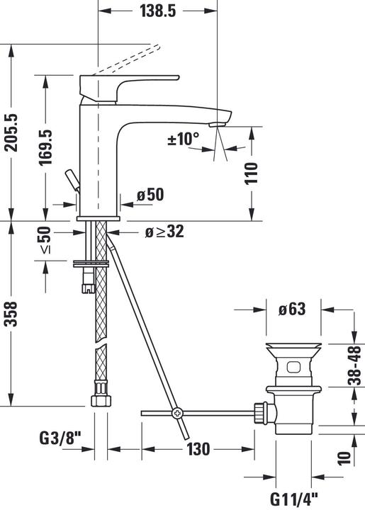 Nutritional values and ingredients Duravit Single lever washbasin mixer B.1 M
