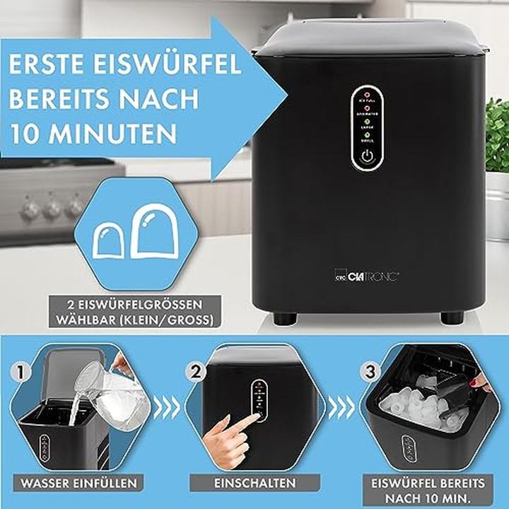 Produktbild Clatronic EWB 3798schwarz Eiswürfelbereiter 1.1l